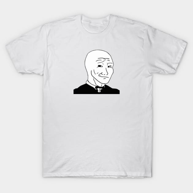 Chad Wojak Handsome Wojak T-Shirt by Srankez-Couron